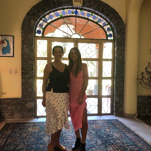 Top shop polka dot wrap skirt sz 8 sz M - Picture 3 of 9